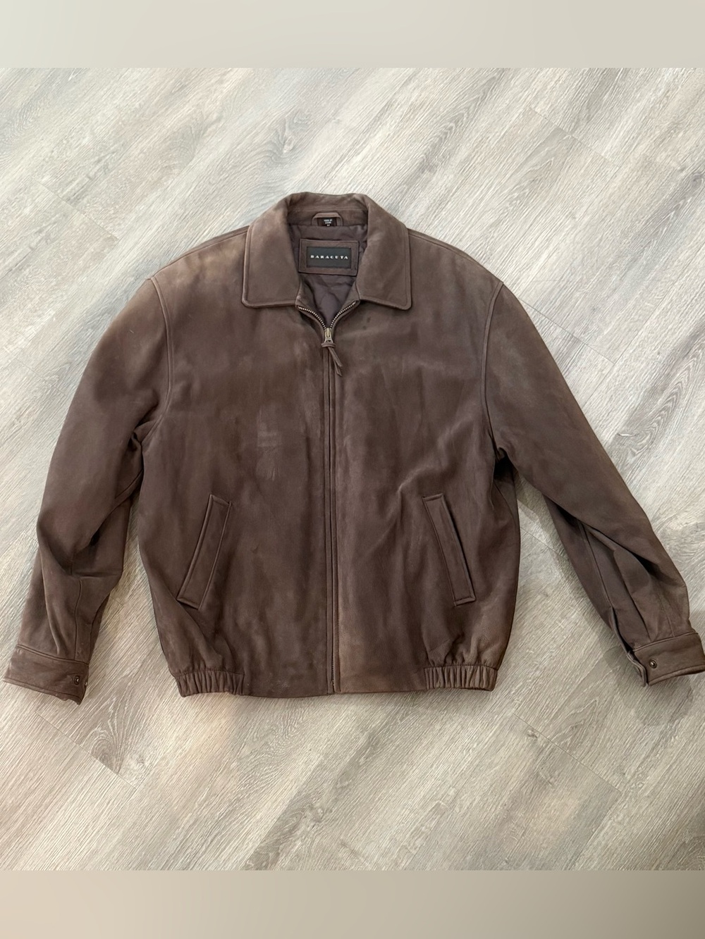 Vintage Baracuta Men’s Brown Suede Leather Bomber Jacket - M